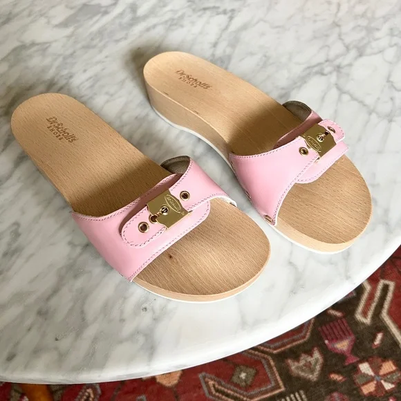 Dr. Scholl's NWOT Original Collection Platform Slide Sandals in Pink Size 8 - Picture 1 of 8